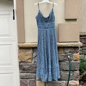 NSR Blue slate lace dress